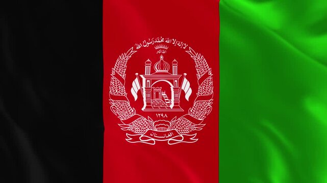 afghanistan flag is waving 3d animation afghan national flag waving video Seamless Loop Animation of the Afghanistan Flag.
