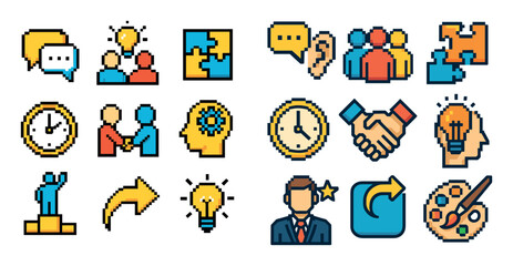 Fototapeta premium Career Skills Icons