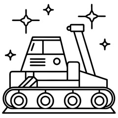Modern Laser Land Leveler Vector Art