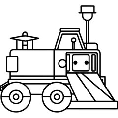 Modern Laser Land Leveler Vector Art