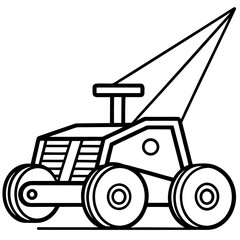 Modern Laser Land Leveler Vector Art