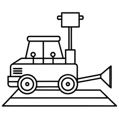 Modern Laser Land Leveler Vector Art