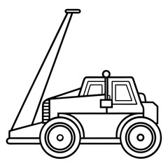 Modern Laser Land Leveler Vector Art