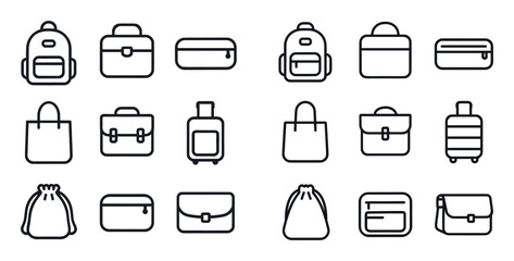 School Bag Icons