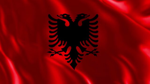 albania flag is waving 3d animation national flag waving video loop animation flag wave footage