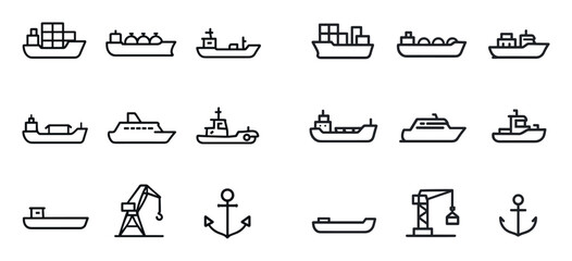 Minimalist Shipping Icons