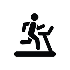 Person running on a treadmill icon for fitness and exercise