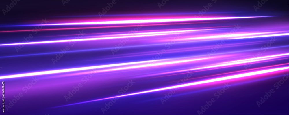 Aufkleber abstract fire flare traces, glowing neon red and blue lines, and particle motion effects combined wi