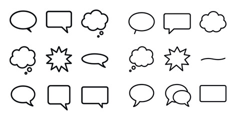 Obraz premium Minimalist Speech Bubble Icons