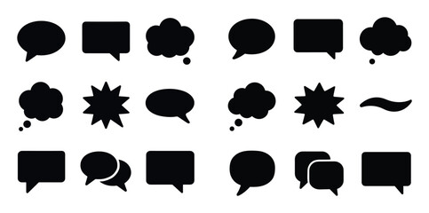 Fototapeta premium Minimal Speech Icon Set