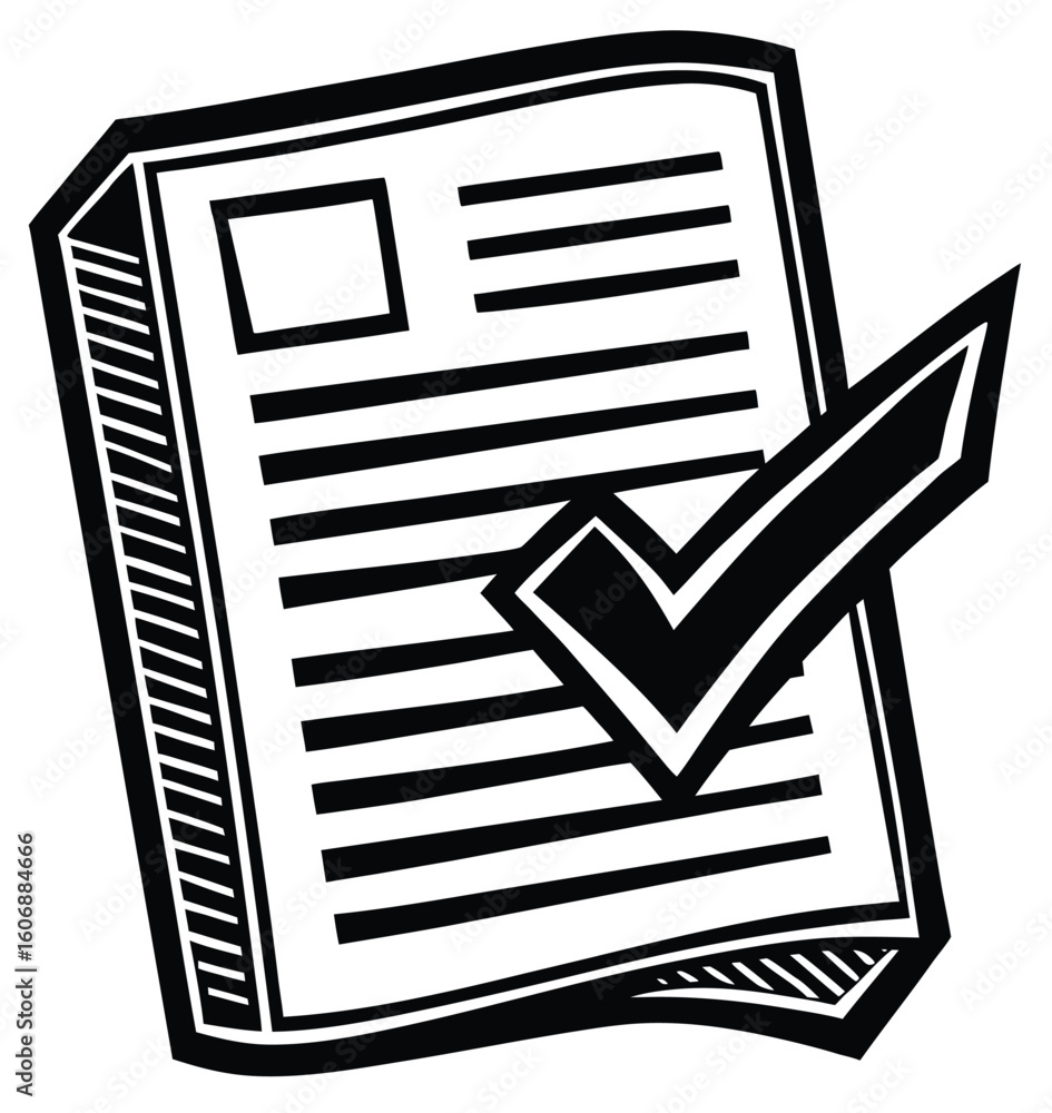 Poster checklist clipboard icon with check mark vector illustration for business and web design
