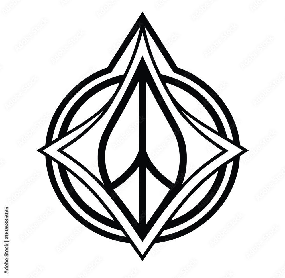 Aufkleber abstract vector background with leaf ornament and natural elements design