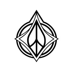 Abstract vector illustration of an eco leaf icon symbol representing nature and environment design