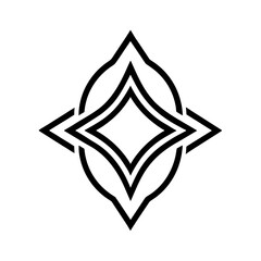 Black and white star symbol vector icon design illustration