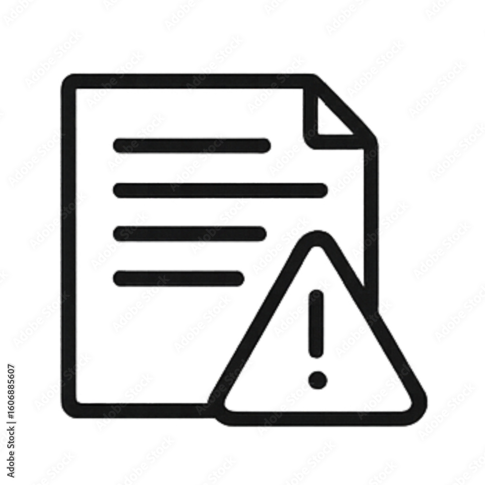 Poster urgent document error alert, attention needed for critical file warning, immediate action required, 