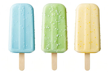 Set of different types of ice cream