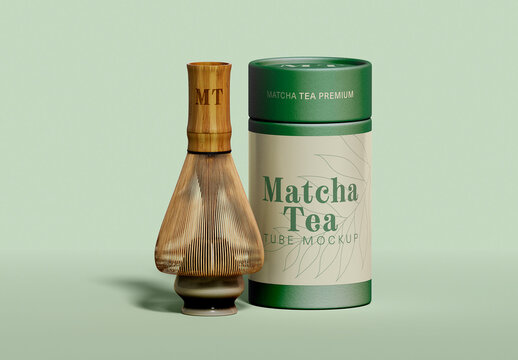 Matcha Tea Tube Mockup