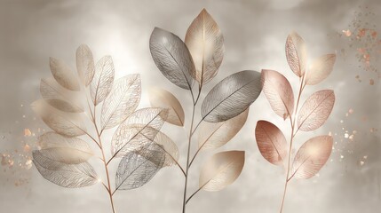 Abstract Autumnal Leaves Decor