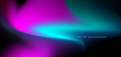 Pink and blue gradient on dark background. You use can banner, brochre, presentation.