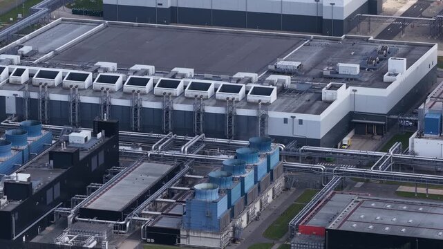 New hyperscale data center in Eemshaven, built for cloud computing and renewable energy use