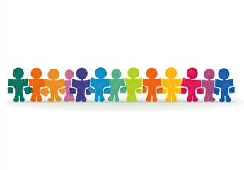Obraz premium Colorful puzzle pieces on a white background,