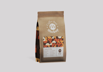 Perspective View Isolated Coffee Bag