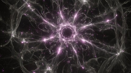 Obraz premium Abstract Glowing Radial Pattern In Pink And White