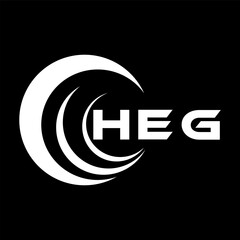 HEG letter design. HEG letter technology logo design on a Black background. HEG Monogram logo design for an entrepreneur and business