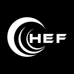 HEF letter design. HEF letter technology logo design on a Black background. HEF Monogram logo design for an entrepreneur and business	