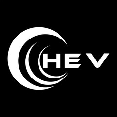 HEV letter design. HEV letter technology logo design on a Black background. HEV Monogram logo design for an entrepreneur and business	