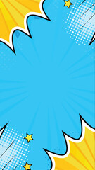 Comic Strip Style: a vivid comic book style speech bubble, bursting with energy and bold colors ready to be filled with text.