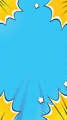 Comic Explosion: A vibrant comic book-style explosion, bursting with energy and bold colors, perfect for adding a dynamic touch to any design or project. 