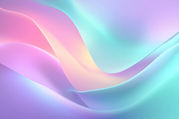 Minimalist soft abstract pastel background with smooth flowing shapes and light gradients in blue, purple, pink tones for modern graphic design, web, branding or presentation use