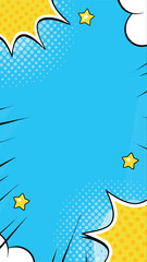 Pop Art Expression: A vibrant and dynamic composition featuring a captivating pop art design with comic book elements, a bright burst of energy and visual interest.