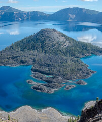 Lake view of the lake in the mountains
