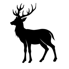 deer silhouette vector illustration
