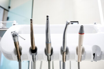 Dental instruments and tools, dental office, details of instruments and tools from a dental office