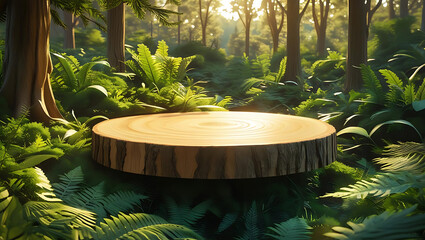 Tropical garden with palm trees lush greenery and dense foliage in a vibrant rainforest landscape