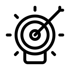Smart Goals Line Icon, Business Objective Setting