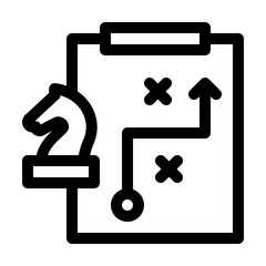 Strategic Planning Line Icon, Business Planning
