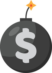 Dollar Icon Cash Coins Money Management Financial Growth Concept Design Vector Illustration