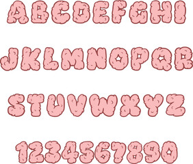 Fatty Chunk Alphabet Lettering ABC Fat Text Font