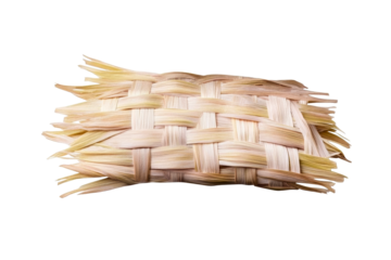 Handwoven straw mat with elegant design for various uses