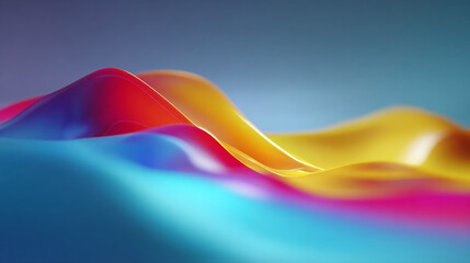 Vibrant Color Abstract Background: Colorful Liquid Wave Texture