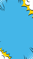 Comic Book Pop Art Template: A vibrant comic book template explodes with dynamic elements and bold colors, ready to capture your viewer's attention with its energetic and engaging graphic design.