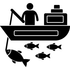 Fishing Boat Silhouette