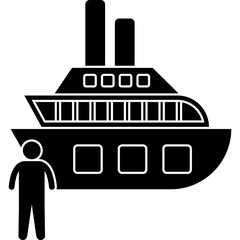 Cruise Ship Silhouette