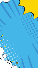 Pop Art: Vibrant pop art burst, the essence of graphic design, with a classic speech bubble that brings life to any message, perfect for any presentation or creative projects.