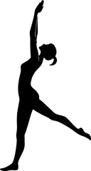 Yoga Poses Silhouette – Female Workout Vector Illustration on White Background