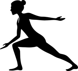 Yoga Poses Silhouette – Female Workout Vector Illustration on White Background